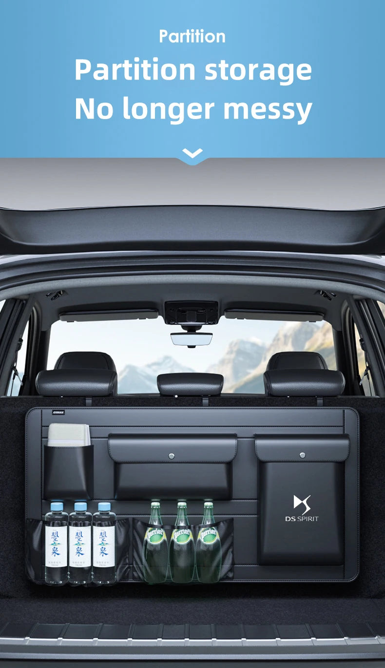 For DS SUV DS6 DS7 Car Trunk Storage Bag Multifunctional Rear Seat Hanging Bag Car Trunk Storage Box Auto Interior Accessory