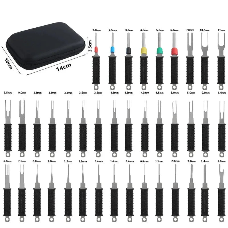 Auto Terminal Extractor Tool Kit with Storage Case Car Electrical Connector Release Tools for Vehicle Wiring Harness Repair