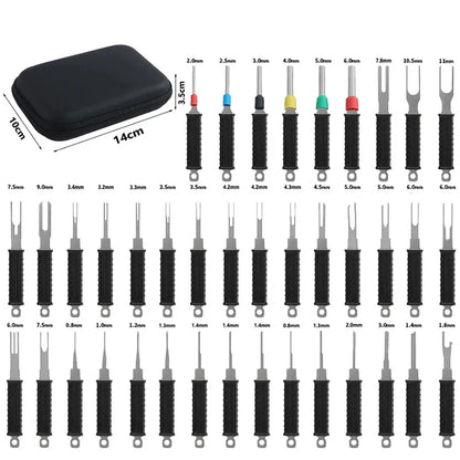 Auto Terminal Extractor Tool Kit with Storage Case Car Electrical Connector Release Tools for Vehicle Wiring Harness Repair