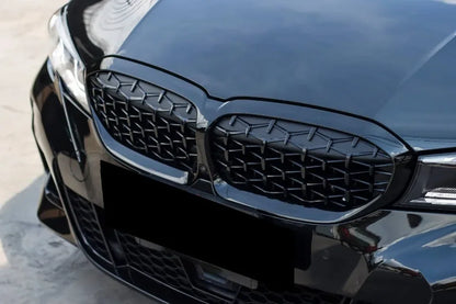 XVIP Front Bumper Kidney Grill Diamonds Style Grille For BMW 3-Series G20 G21 2019-2022 318i 320i 320d 330i 340i 340d M Sport