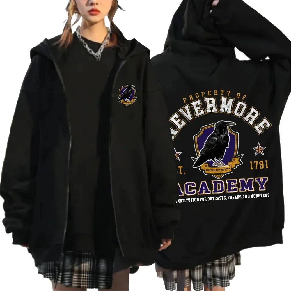 2025N Printed Hoodie Women Men Casual High Street Hip Hop Y2K Long Sleeve Fleece Sweatshirts Fall Winter Fashion Jacket Coat