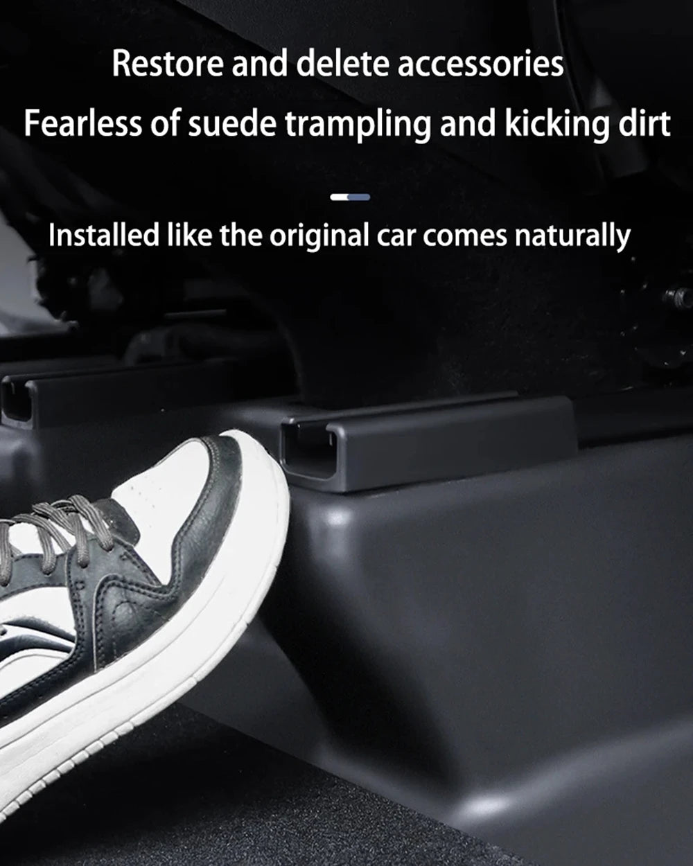 For Tesla Model Y Juniper 2025 2026 TPE Under Seat Corner Guard Seat Slide Rails Protector Cover Anti-Kick Flocking Accessories