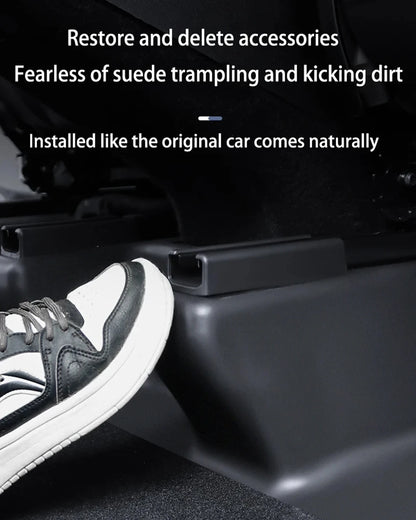 For Tesla Model Y Juniper 2025 2026 TPE Under Seat Corner Guard Seat Slide Rails Protector Cover Anti-Kick Flocking Accessories
