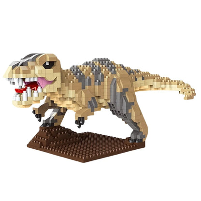 KNEW BUILT Micro Mini Building Block Toys T-Rex Pteranodon-Puzzle Assemble,Children's Day Gifts for Boys' Favorite Dinosaurs
