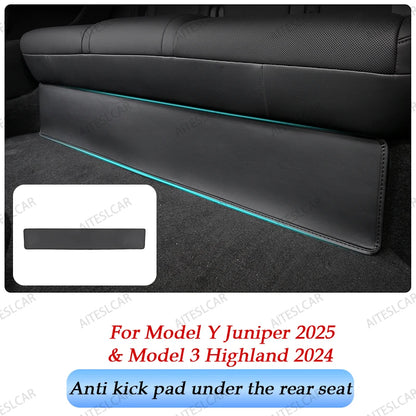 Car Seat Back Protective Mat For Tesla Model 3 / Y Full Seat Anti Kick Pad Leather Anti Scratch Protector Mats Car Accessories
