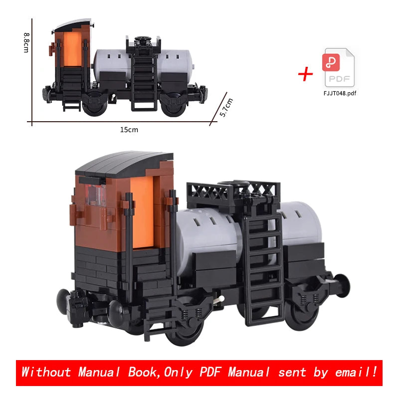 26cm Retro Double-Deck Passenger Train Car Building Blocks Model Green Gray Classic Train Display Toy for Hobbyists