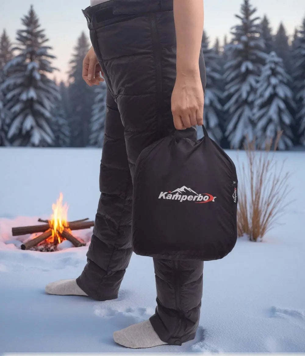 Winter Hiking Pants Winter Warm  Trousers Outdoor Down Pants Windproof  Thermal Hiking Pants Skiing Camping Snow Trousers