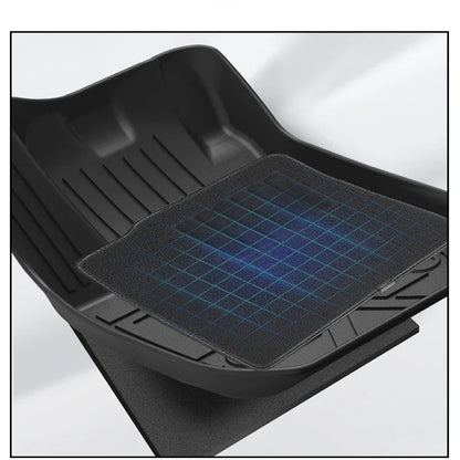 For BYD SEALION 7 2024 2025 TPE Car Floor Mats (Only RHD), All Weather Waterproof Backrest  Trunk  Frunk