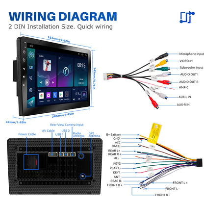 ESSGOO 7 9 10" Car Radio Android Auto Carplay Car Stereo Multimedia Player Universal WIFI GPS Autoradio Car Intelligent Systems