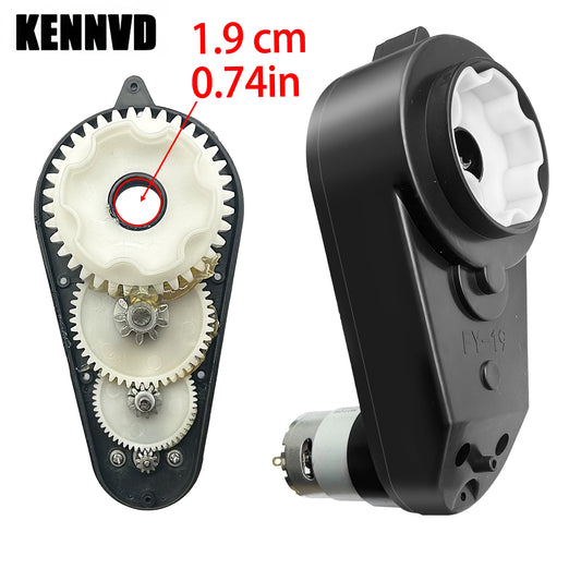 1.9cm 0.74in Aperture 6V 12V 24V RS550 High Speed Children Electric Ride on Toy Car Metal Gear Motor Gearbox Engine Accessory