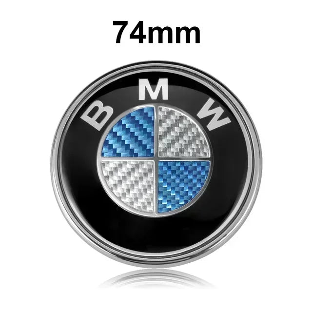 1Pcs 45/74/82mm For BMW E30 E38 E46 E93 E92 E60 E61 E90 X1 X3 X4 X5 Hood Front Bonnet Rear Trunk Auto Badge Emblem Carbon Fiber