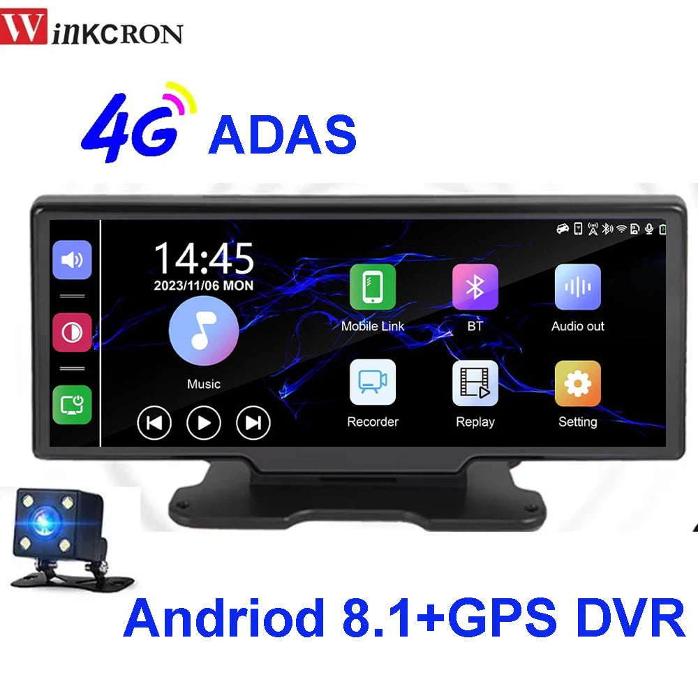 11 inch IPS 4G Car GPS DVR Camera GPS Navigation Android 8.1 ADAS WiFi 1080P HD Dvr Camera Review Camera Dash Cam Video Recorder