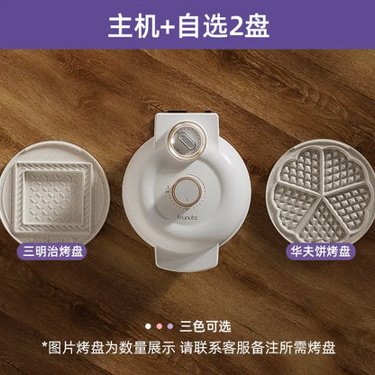 220V Frunuts Electric Waffle Maker Egg Puff Sandwich Breakfast Machine Multifunction Cooker