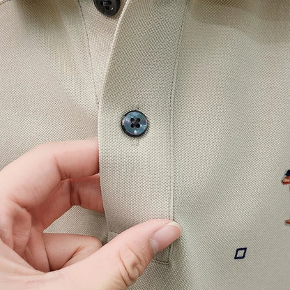 High Quality Man Summer Short-Sleeved Polo Shirt Lapel Button Multi-pattern Puppy Embroidery Ventilate Business Casual Men'sWear
