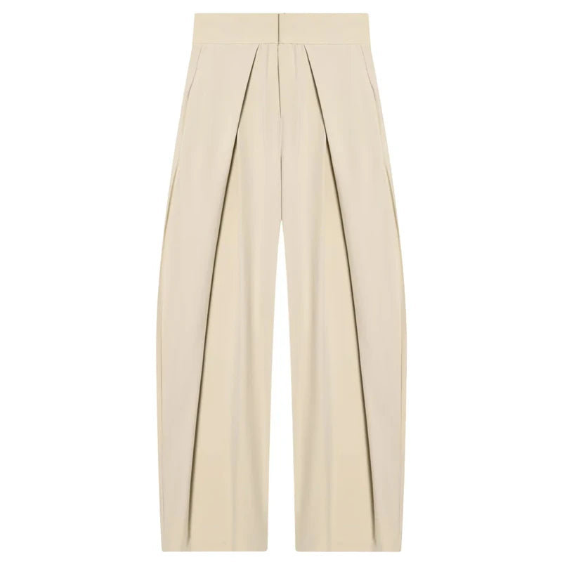Women's Baggy Pants Woman Trousers Striped Wide Leg Pants Ladies Fashion Casual y2k Pants 2025 Autumn Elegant Pleated Long Pants
