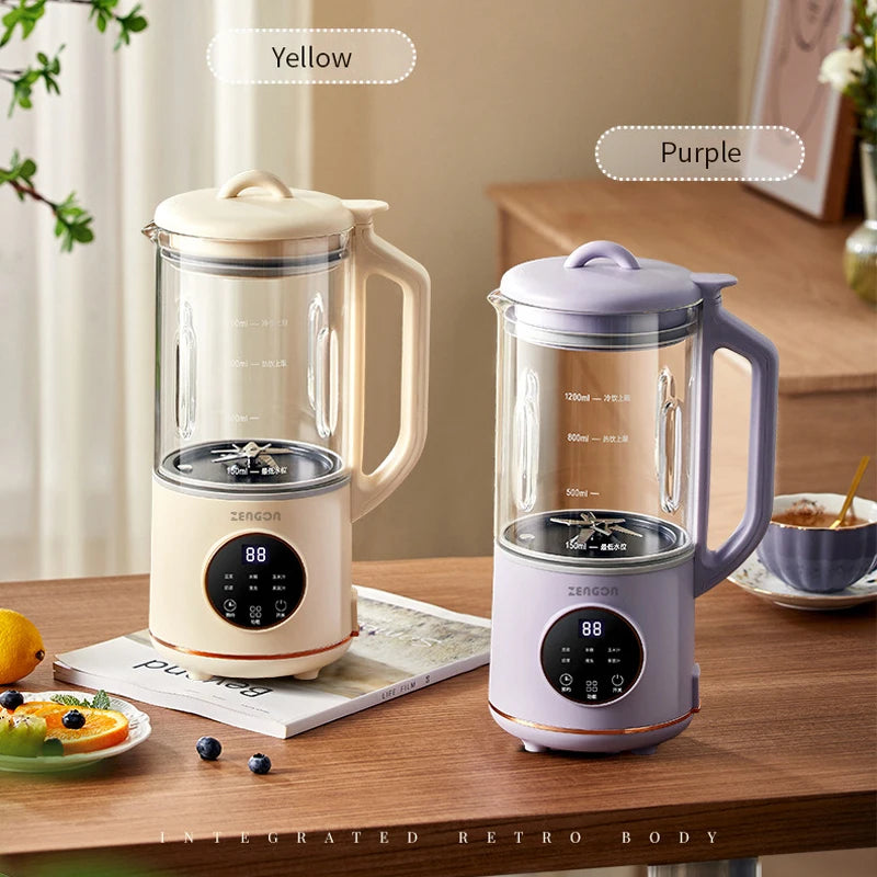 1200ml Soy Milk Machine Electric Juicer Blender Mixer Wall Breaking Machine Rice Paste Maker Breakfast Machine