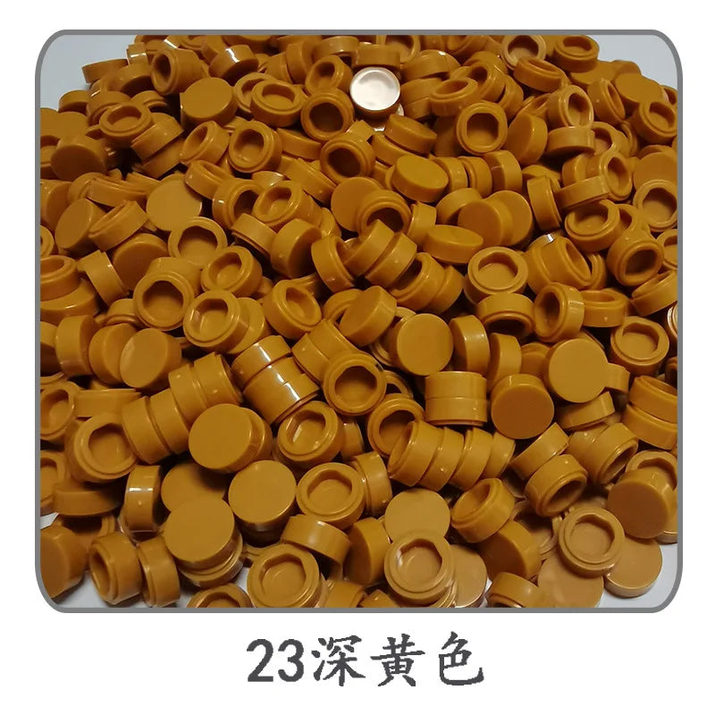 900pcs 52 Colors City Building Blocks Flat Tile 1x1 Round Bricks DIY Enlighten Blocks Parts 98138 Blocks for Children Boys Girls
