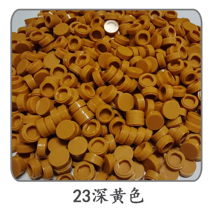 900pcs 52 Colors City Building Blocks Flat Tile 1x1 Round Bricks DIY Enlighten Blocks Parts 98138 Blocks for Children Boys Girls