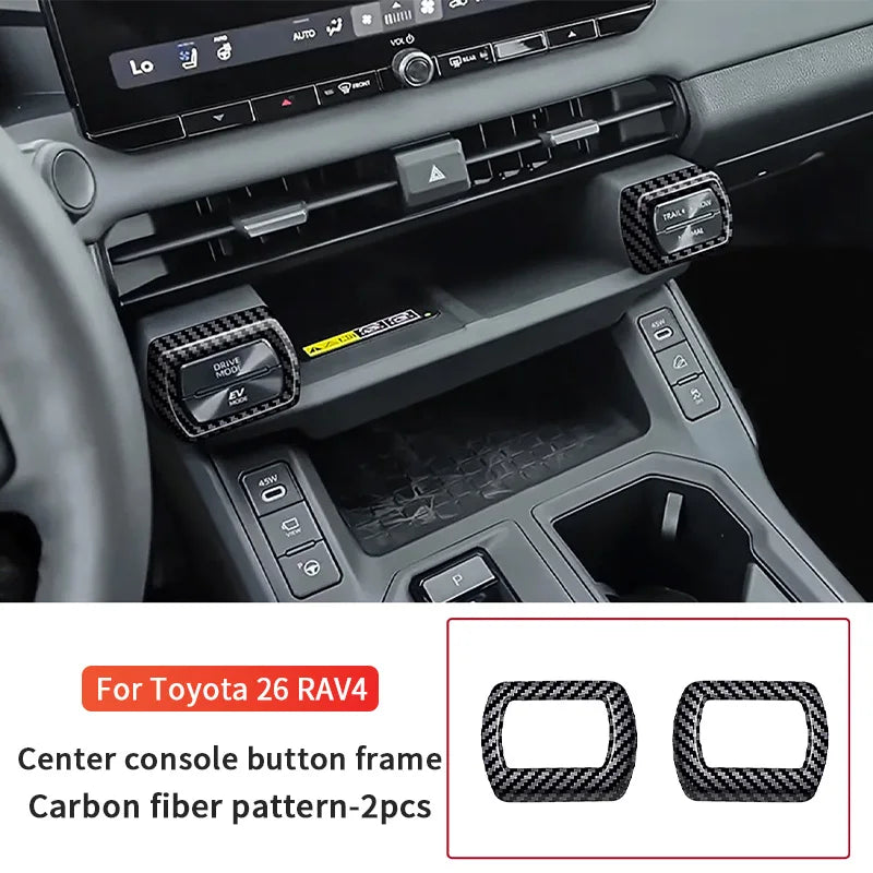 For Toyota RAV4 XA60 2026 ABS Red Gear Shift Cover Trim Central Control Strip Air Outlet Trim Interior Decoration Accessories