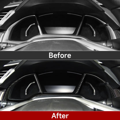 For Honda Civic 10th Gen (2016 -2021) Interior Accessories, Car Center Console Gear Shift Panel , Carbon Fiber ABS Trim Sticker