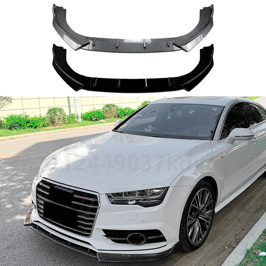 For 2015-2018 Audi A7 S7 C7 S Line Front Lip Spoiler Front Bumper Shovel Lip Splitter Car Body Kit Exterior Modification