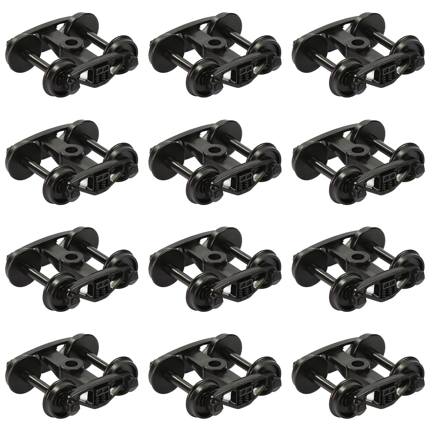 Evemodel HO Scale 1:87 Bearing Truck with 33" Plastic Wheels POM Bogies 2-Springs 12pcs/24pcs HP22BHO