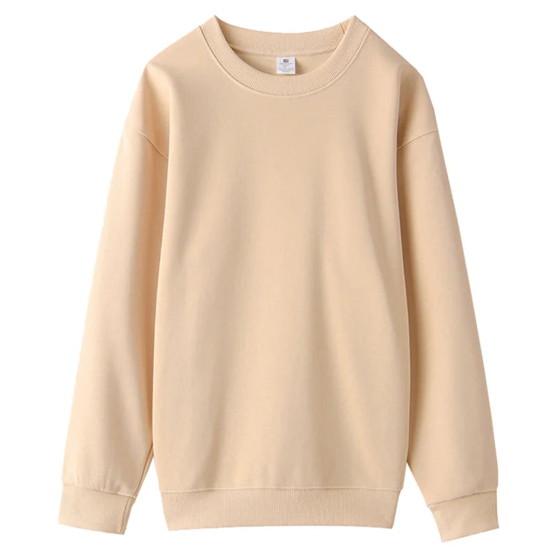 Simple Versatile Sweatshirt Custom Logo Thin Sweatshirt Embroidery Company Brand Solid Color Sweatshirt Printing Design