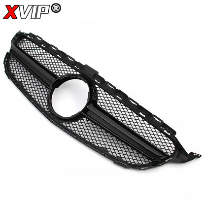 XVIP GTR Style Front Racing Grille For Mercedes Benz C-Class W205 2015-2018 C180 C200 C300 Chrome Diamonds Style Bumper Grilles