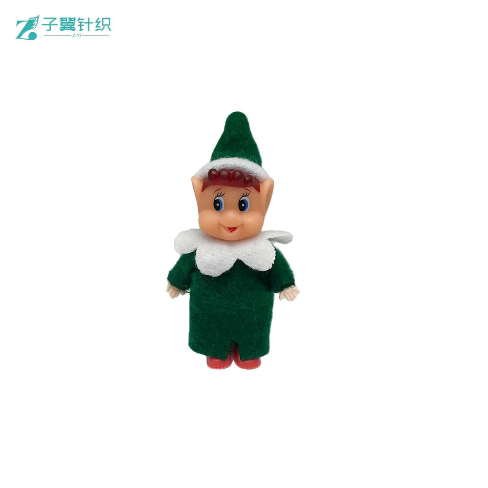 Vinyl Christmas Elf Doll Toy Ornament Christmas Tree Bookshelf Elf Decoration Christmas Gift Toy