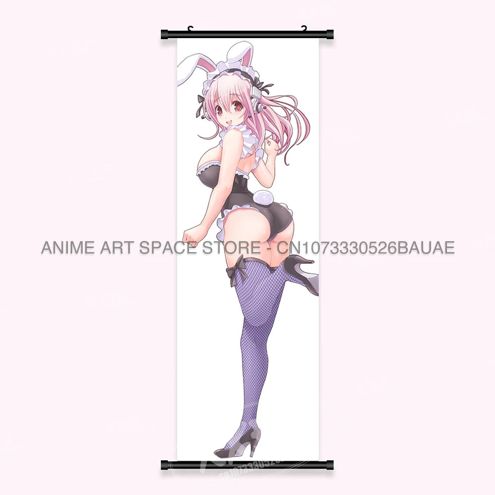 Video game Wall Artwork Canvas Scrolls Picture Anime Movie Role Poster Hanging Painting Print Home Decoration For SUPER SONICO