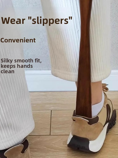 Long Handle Shoe Horn Elderly No Bending Waist Shoe Insertion Device Easy to Use Home Daily Shoe Care Tool Extended Length