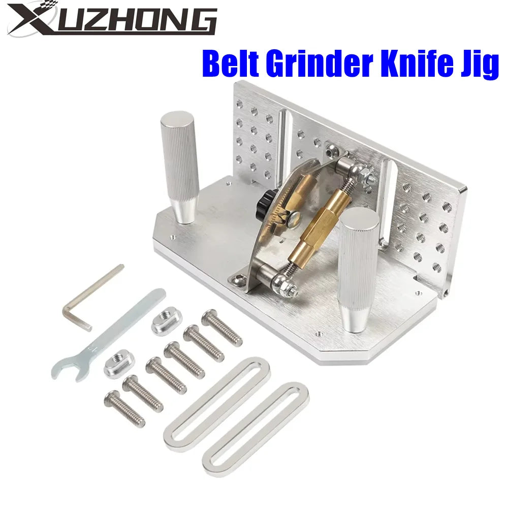 For Belt Sander Machine Knife Making Angle Grind Guide Belt Grinder Knife Jig,Belt Knife Sharpener Jig with Dual Press Plates