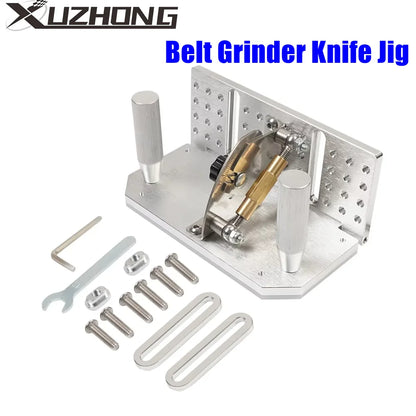 For Belt Sander Machine Knife Making Angle Grind Guide Belt Grinder Knife Jig,Belt Knife Sharpener Jig with Dual Press Plates