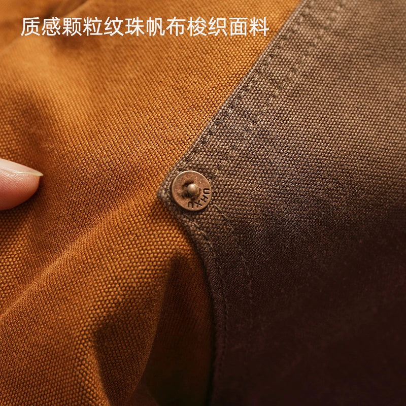 2024 Autumn And Winter New American Retro Heavyweight Men's Patchwork Cargo Pants Loose Fashion Multi-pocket Casual Trousers
