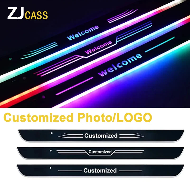 【Customized】Car Door Sill Light LED Car Ambient Lights RGB  Welcome Pedal light For Hyundai Nissan Toyota Mazda B-MW Other Auto