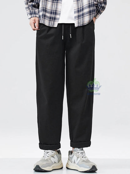 High Quality Autumn Winter 100% Cotton Cargo Pants Men Thick Work Overalls Straight Joggers INS Y2K Casual Trousers Male Brand