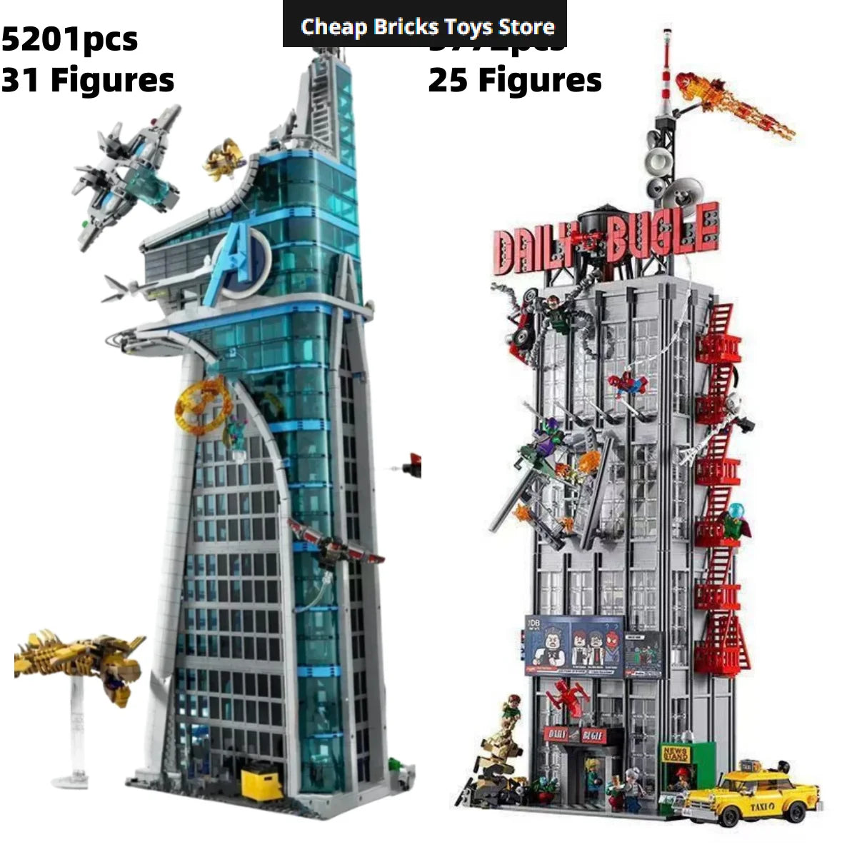 2026 New Moc The Bugle Building Of Daily Avengers Tower Bricks Building Blocks Dispaly Model Building Birthday Gifts For Teenage