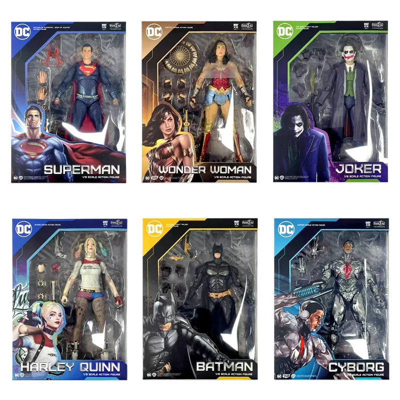 Justice League Figure Batman Action Figures Superman Aquaman Mera Harley Quinn PVC Collection Models Toys Gift