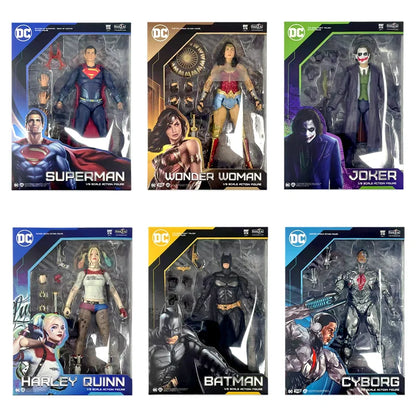 Justice League Figure Batman Action Figures Superman Aquaman Mera Harley Quinn PVC Collection Models Toys Gift