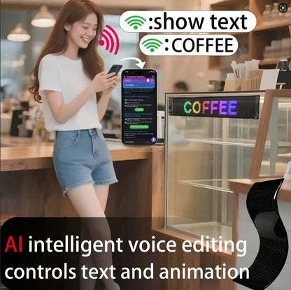 AI voice control Demon Eyes Car LED Display Flexible Programmable LED Display Soft Sign Board Pixel Custom Led Panel Christmas