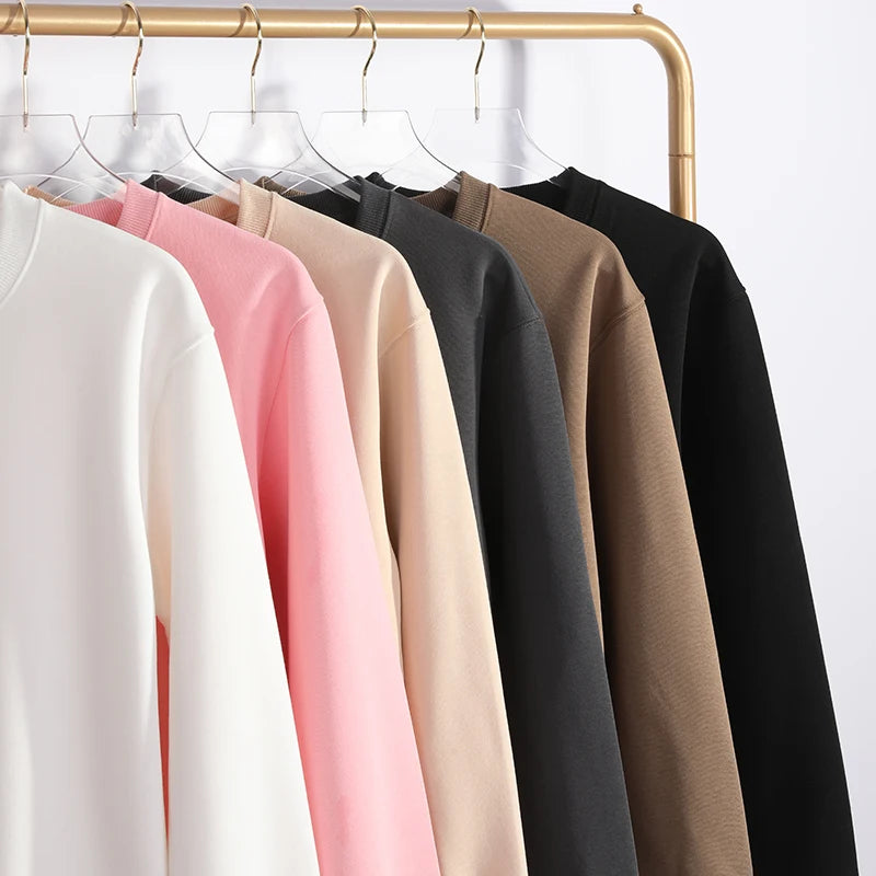 Top Quality New Brand Casual Fashion Crewneck Simple Trendy Loose Fit Pullover No Hood Hoodies Sweatshirts Mens Clothes 2025