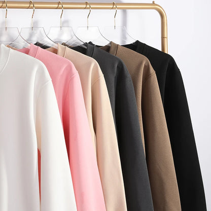 Top Quality New Brand Casual Fashion Crewneck Simple Trendy Loose Fit Pullover No Hood Hoodies Sweatshirts Mens Clothes 2025