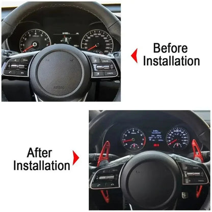 New Shift Paddles For Kia Sorento 4 UM MQ4 GT-Line X-LINE Plug-In Hybrid 2016-2024 Car Steering Wheel Extension Shifter Sticker