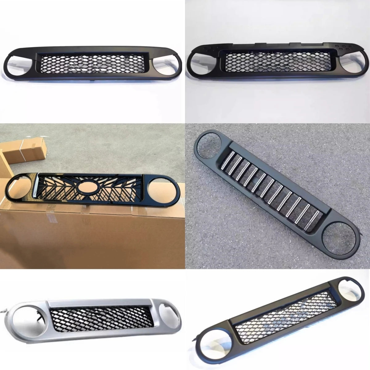 Chrome Front Grille Radiator Black Grill Mask Grid for Toyota Land Cruiser FJ 2007-2019 Body Kit Auto Accessories