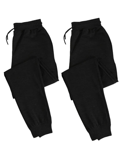 Men's two-piece casual sporty jogger pants, loose-fit sweatpants, wrinkle-resistant and shape-retaining, suitable for running,