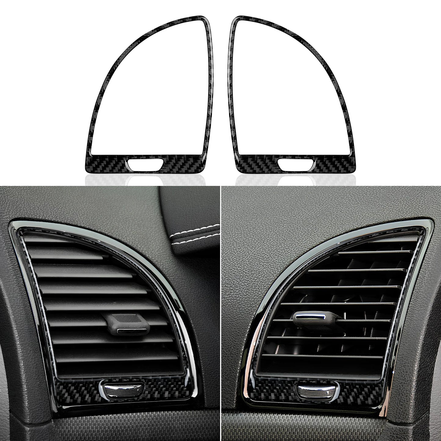 For Chrysler 300 (2011-2014) Car Center Console Gear Shift Panel Steering Wheel Cover Carbon Fiber Interior Sticker Accessories
