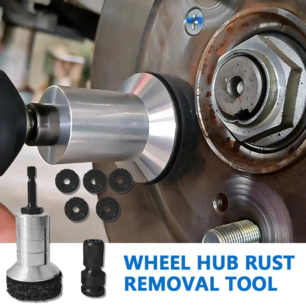 Professional Wheel Hub & Brake Disc Resurfacing Kit Rust Removal Brush Tool for Hub Surface & Stud Car Maintenance Repair Kit