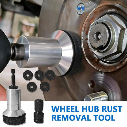 Professional Wheel Hub & Brake Disc Resurfacing Kit Rust Removal Brush Tool for Hub Surface & Stud Car Maintenance Repair Kit