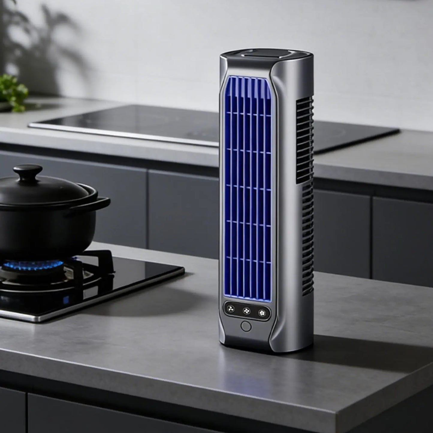 Portable Air Conditioning Fan Silent Household Rechargeable Tower Fan Vertical Desktop Air Cooler For Bedroom Living 3 Speeds