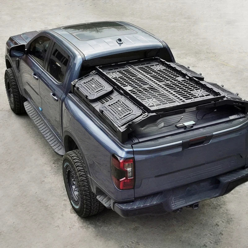 Hot Selling Universal Pickup Truck Bed Roll Bar Cross Bars & Overland Roof Rack with Tool Boxes